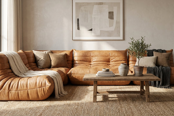 How to style a Togo sofa replica in a living room