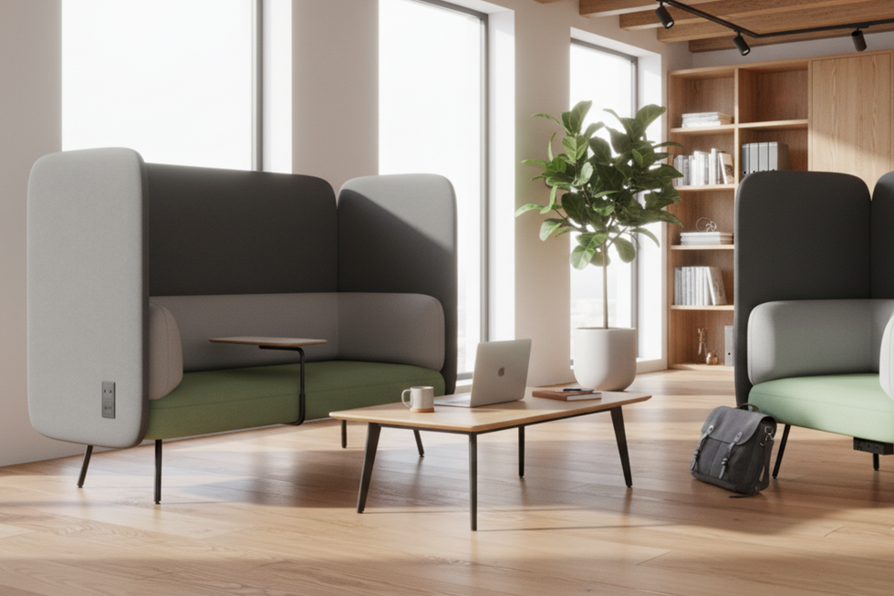 Modular Sofa sections in a modern office environment