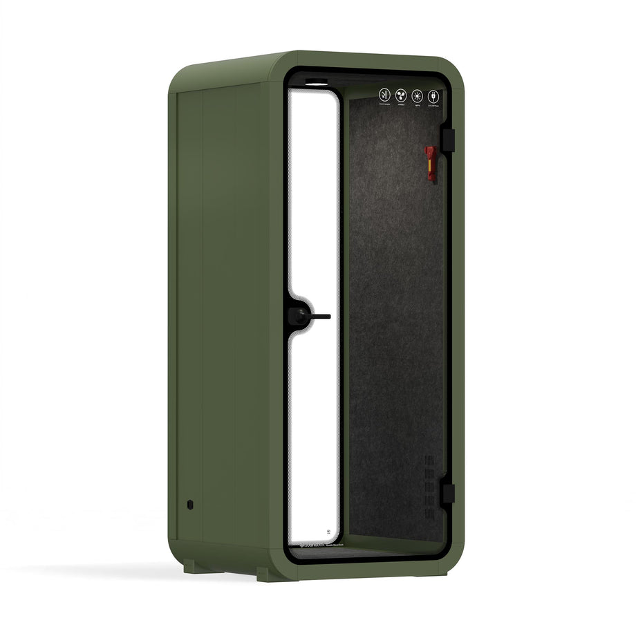 Oficina Pod Quell Acústico Green / No Furniture / Dark Grey