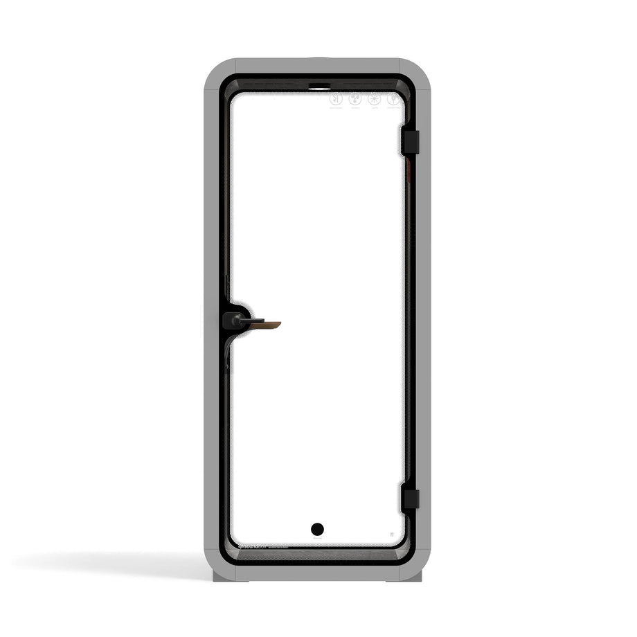 Oficina Pod Quell Acústico Light Grey / No Furniture | Upgraded Device Shelf / Dark Grey