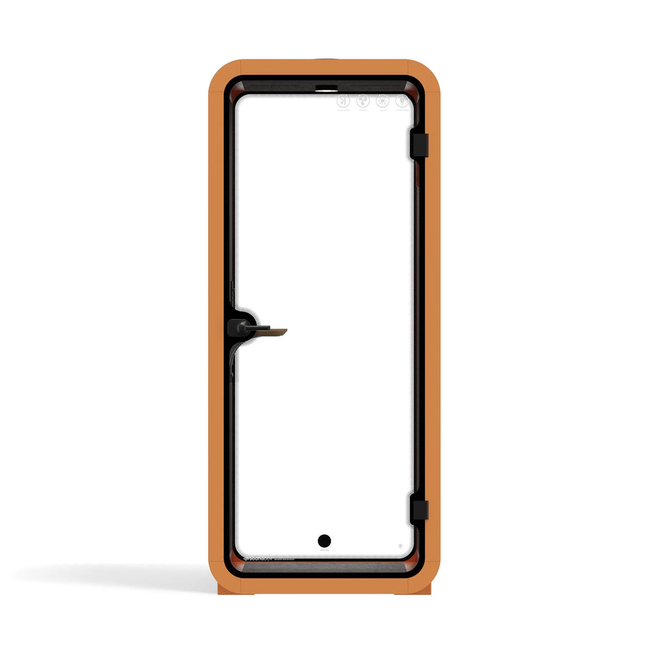 Oficina Pod Quell Acústico Orange / No Furniture | Upgraded Device Shelf / Dark Grey
