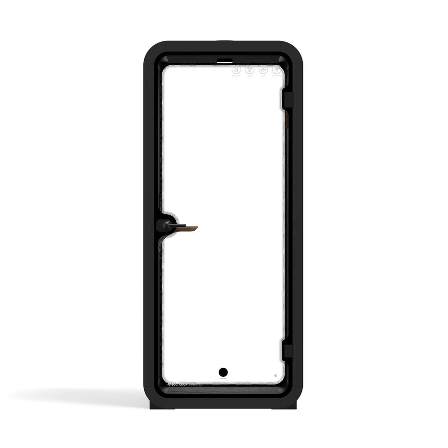 Oficina Pod Quell Acústico Wooden / No Furniture | Upgraded Device Shelf / Dark Grey
