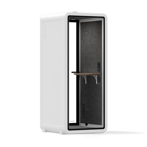 Office Pod Quell+ AcousticWhite / No Furniture / Dark Grey