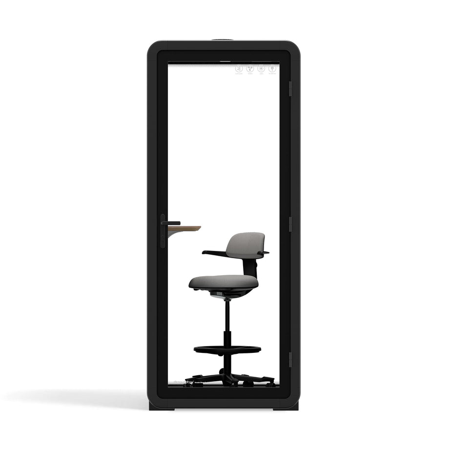 Office Pod Quell+ AcousticWooden / With Furniture / Dark Grey