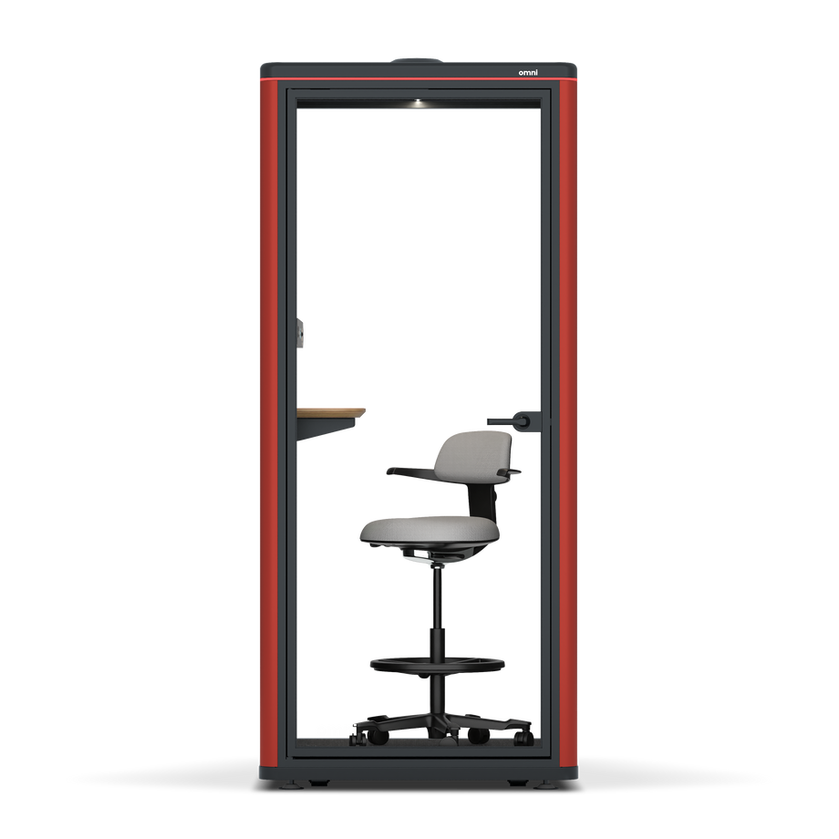 Omni OneStatic Device Shelf / RAL Tomato Red / #6d6c69