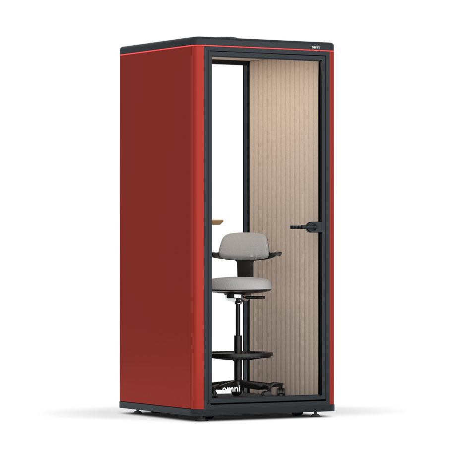 Omni OneStatic Device Shelf / RAL Tomato Red / #a18e7e