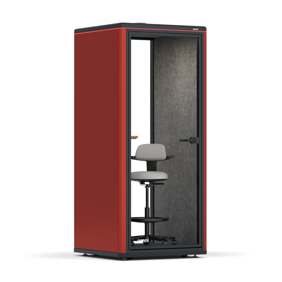 Omni OneStatic Device Shelf / RAL Tomato Red / #615f5d