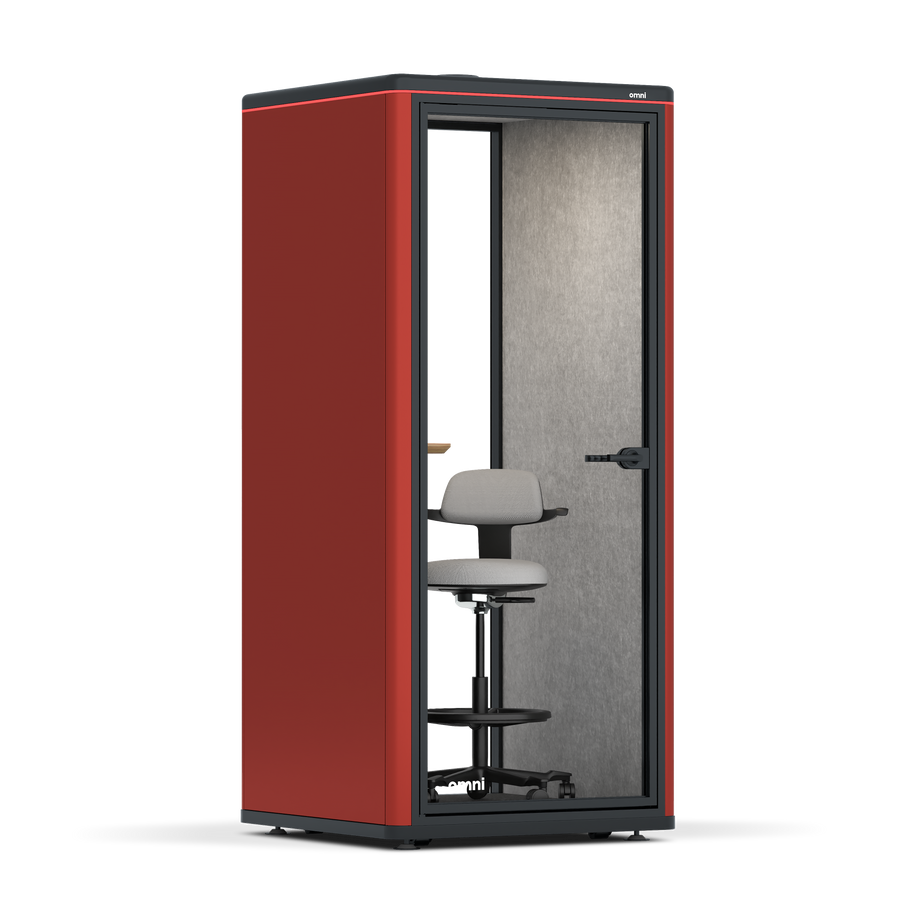 Omni OneStatic Device Shelf / RAL Tomato Red / #6d6c69