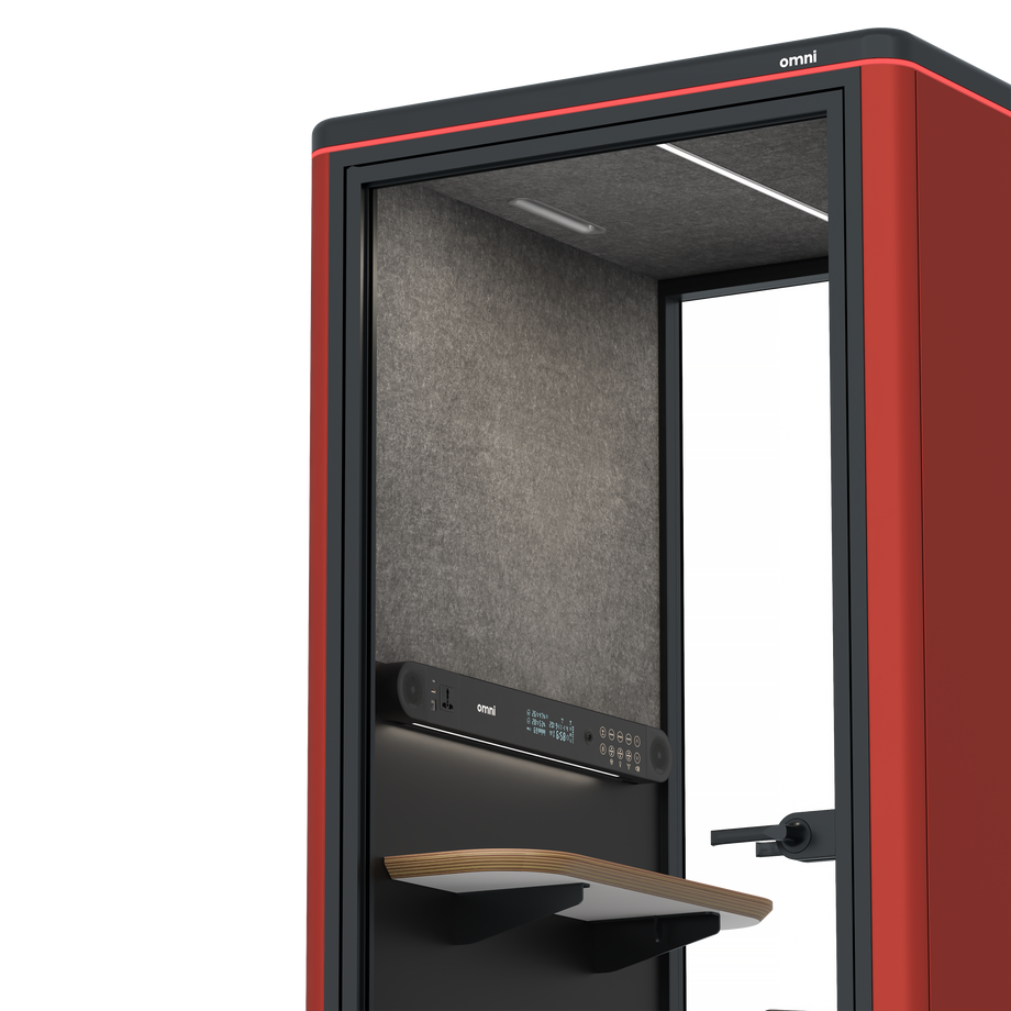 Omni OneStatic Device Shelf / RAL Tomato Red / #615f5d