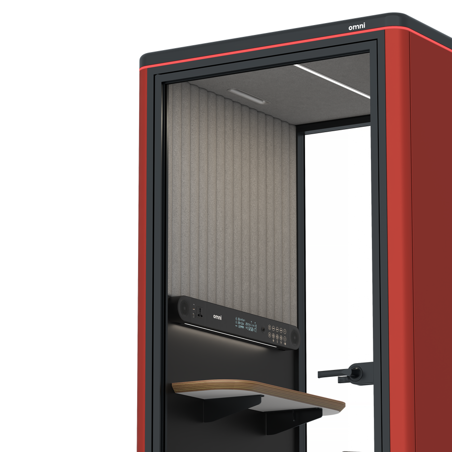 Omni OneStatic Device Shelf / RAL Tomato Red / #a49f98