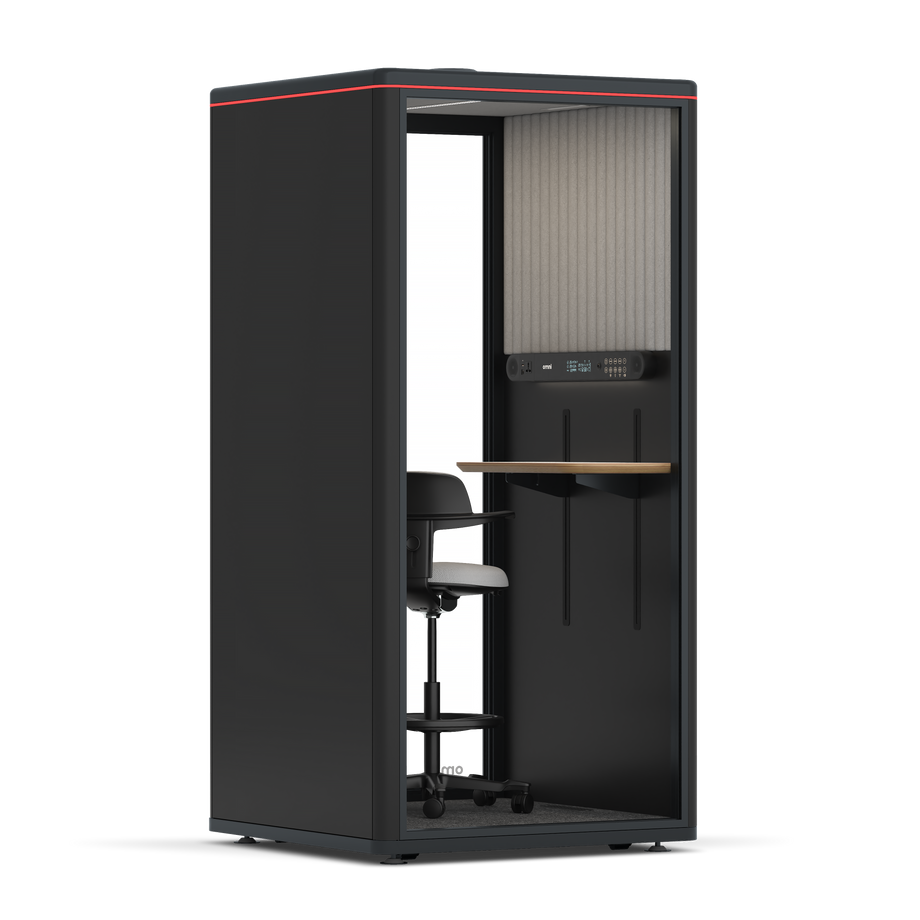 Omni One PlusStatic Device Shelf / RAL Black / #6d6c69