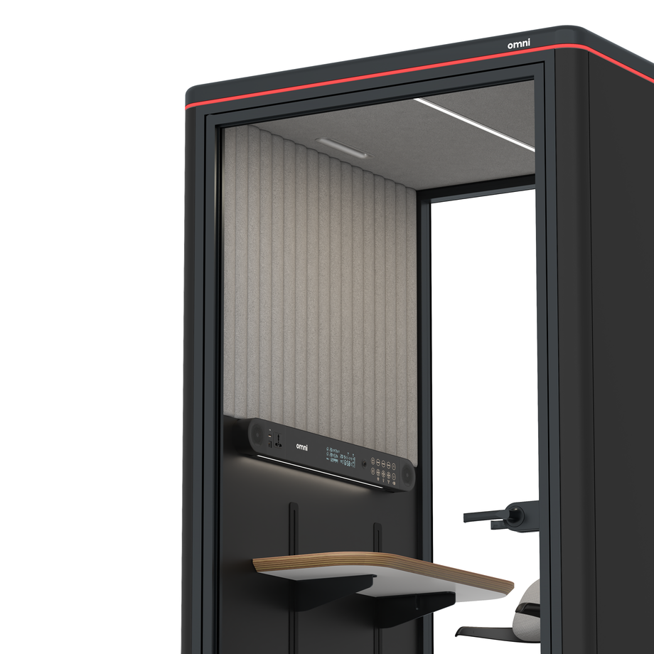 Omni One PlusStatic Device Shelf / RAL Black / #6d6c69