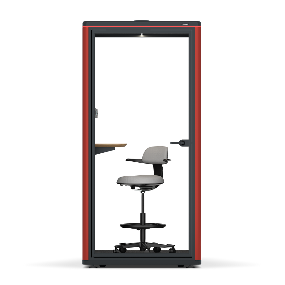Omni One PlusStatic Device Shelf / RAL Tomato Red / #6d6c69