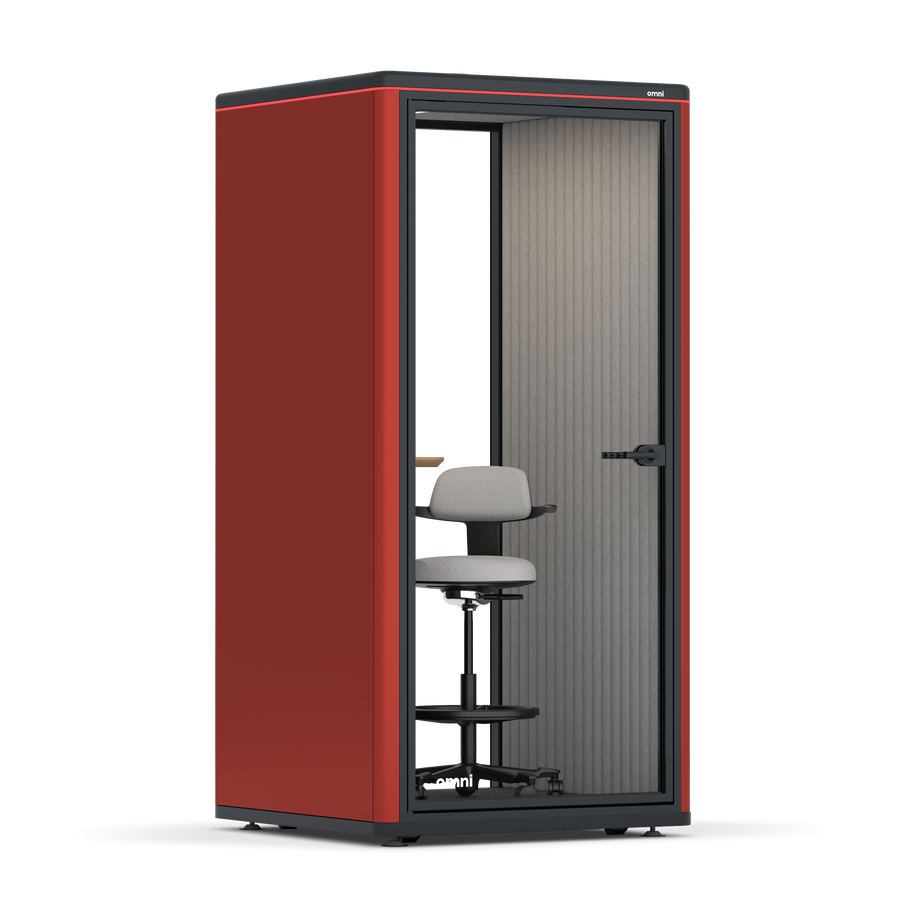 Omni One PlusAdjustable Device Shelf / RAL Tomato Red / #6d6c69