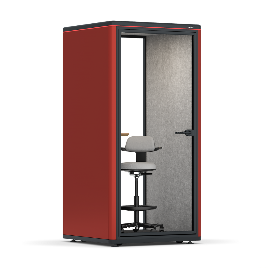 Omni One PlusAdjustable Device Shelf / RAL Tomato Red / #615f5d
