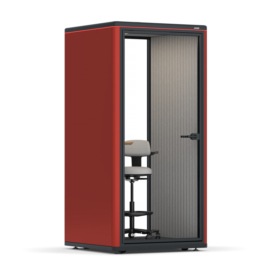 Omni One PlusStatic Device Shelf / RAL Tomato Red / #6d6c69