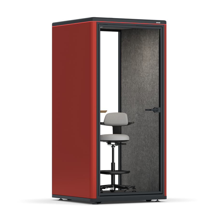 Omni One PlusAdjustable Device Shelf / RAL Tomato Red / #a49f98