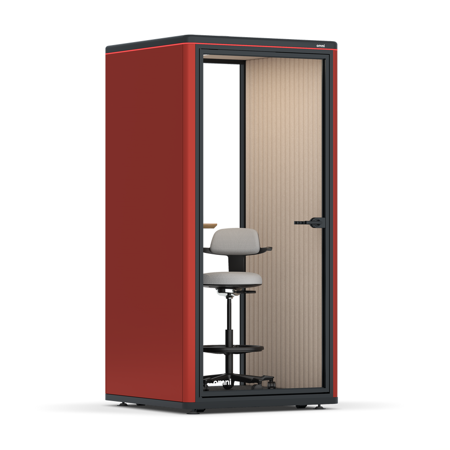 Omni One PlusAdjustable Device Shelf / RAL Tomato Red / #a18e7e