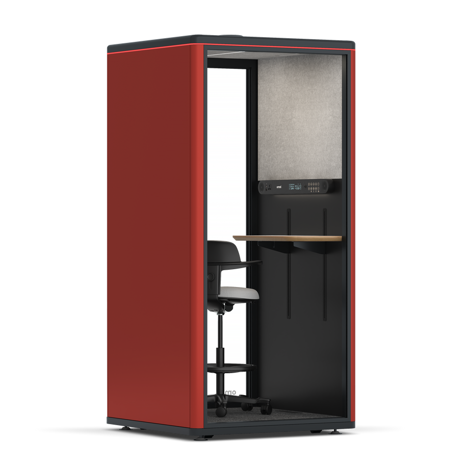 Omni One PlusAdjustable Device Shelf / RAL Tomato Red / #615f5d
