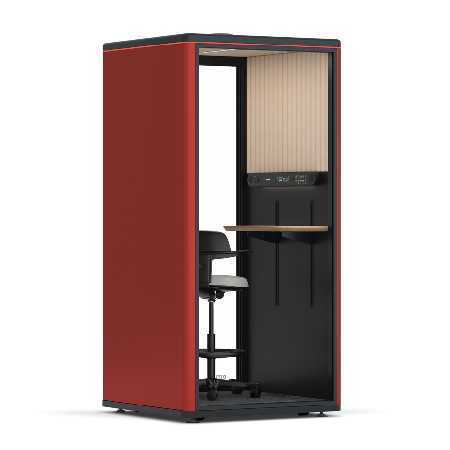 Omni One PlusAdjustable Device Shelf / RAL Tomato Red / #a18e7e