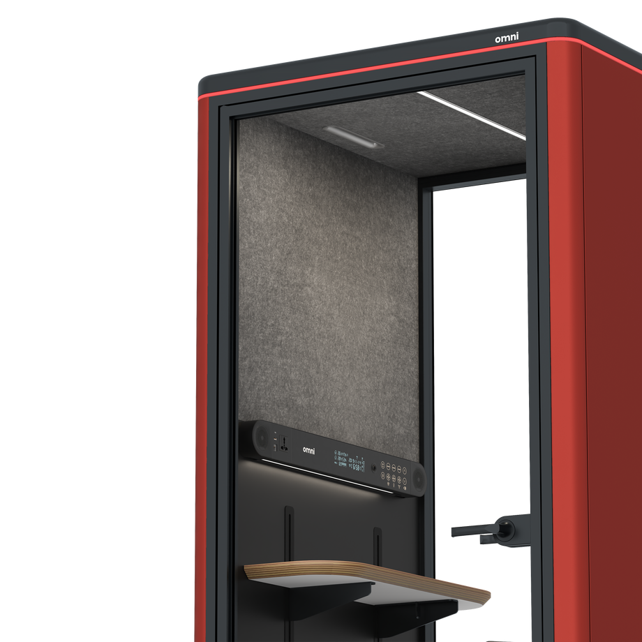 Omni OneAdjustable Device Shelf / RAL Tomato Red / #615f5d