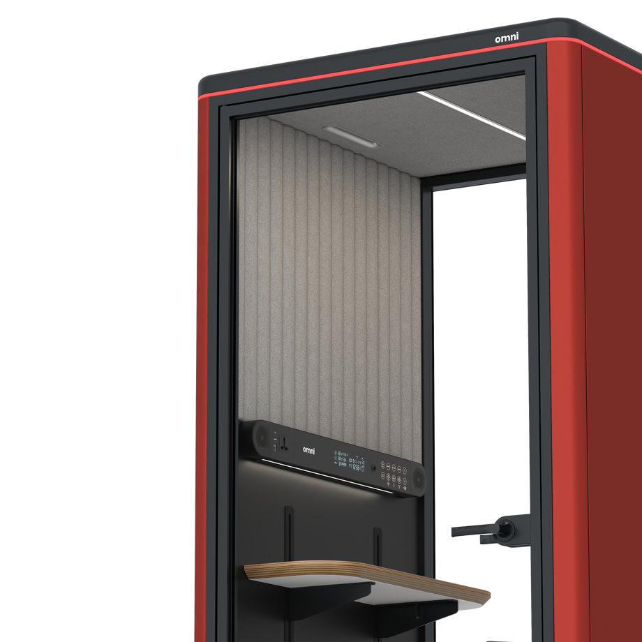 Omni OneAdjustable Device Shelf / RAL Tomato Red / #a49f98