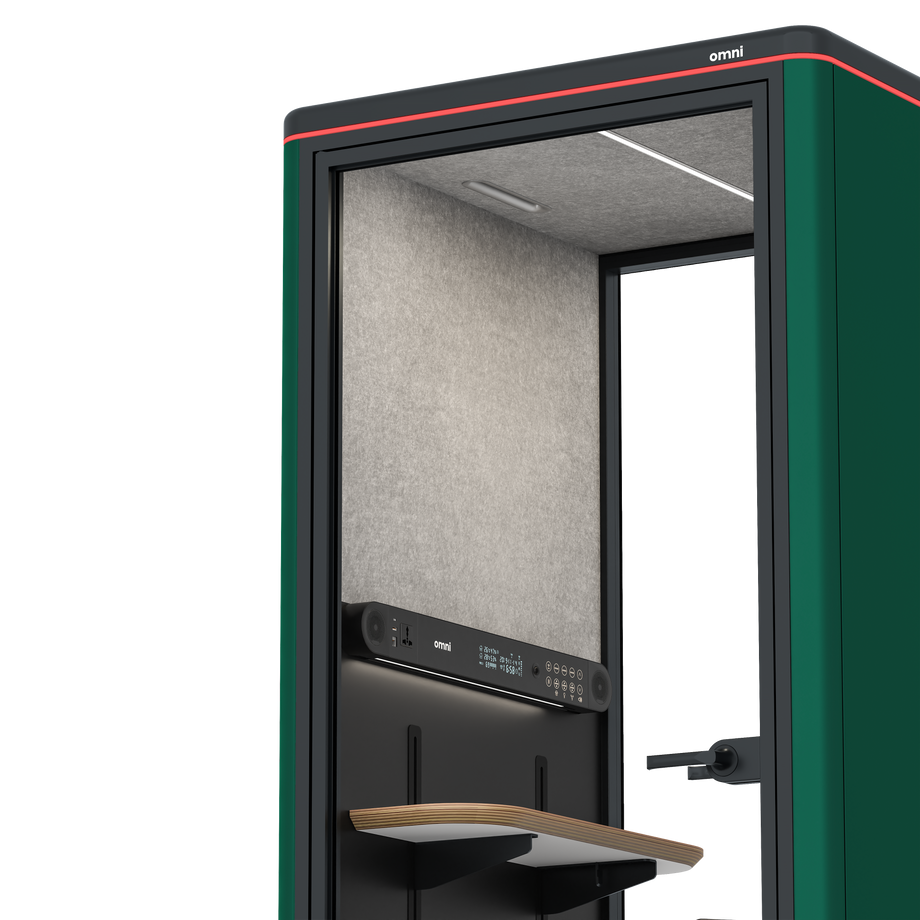 Omni OneAdjustable Device Shelf / RAL Moss Green / #6d6c69