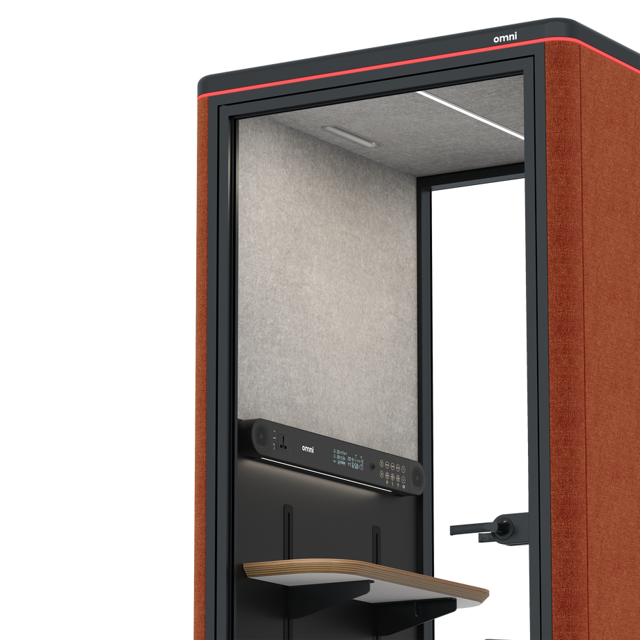 Omni OneAdjustable Device Shelf / Bloody Orange / #6d6c69