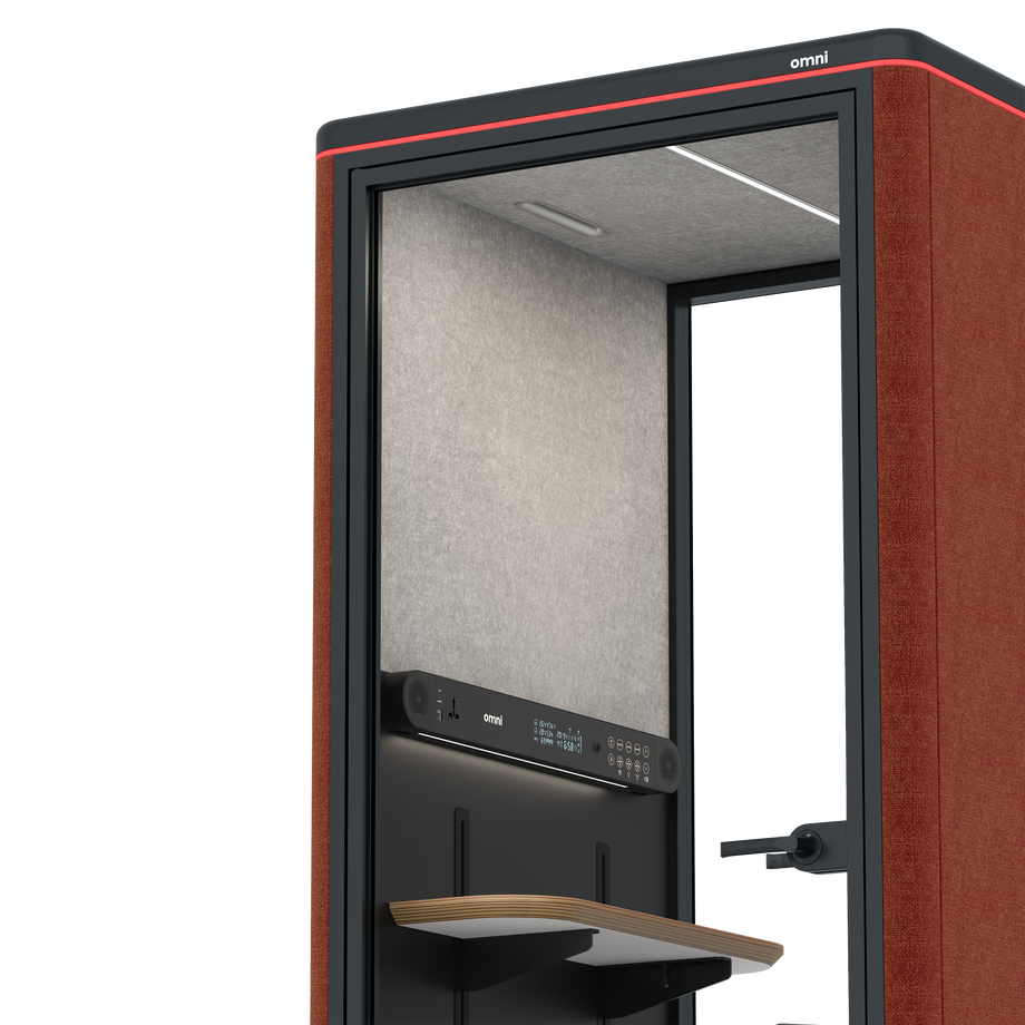Omni OneAdjustable Device Shelf / Gabriel Medley Deep Rouge / #6d6c69