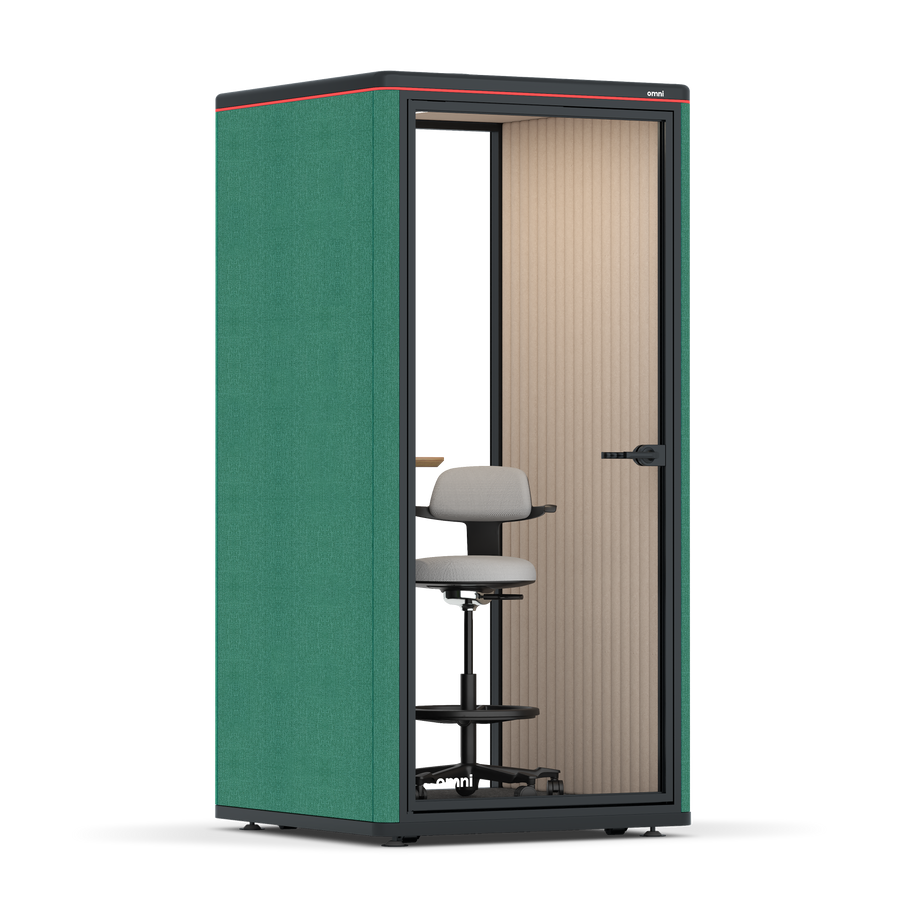 Omni One PlusAdjustable Device Shelf / Gabriel Medley Forest Green / #a18e7e