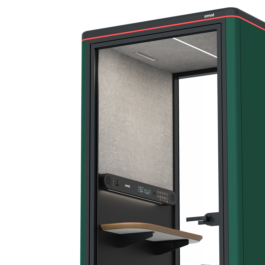Omni OneStatic Device Shelf / RAL Moss Green / #6d6c69