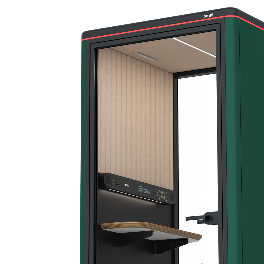 Omni OneStatic Device Shelf / RAL Moss Green / #a18e7e