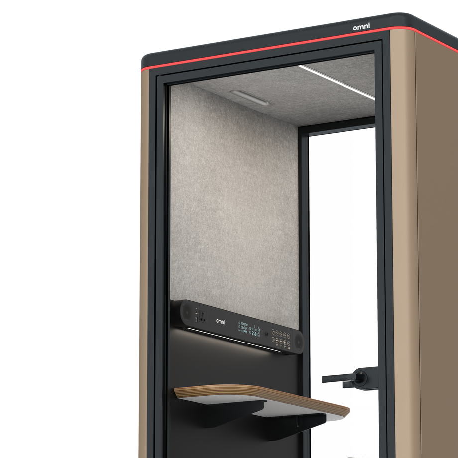 Omni OneStatic Device Shelf / RAL Grey Beige / #6d6c69