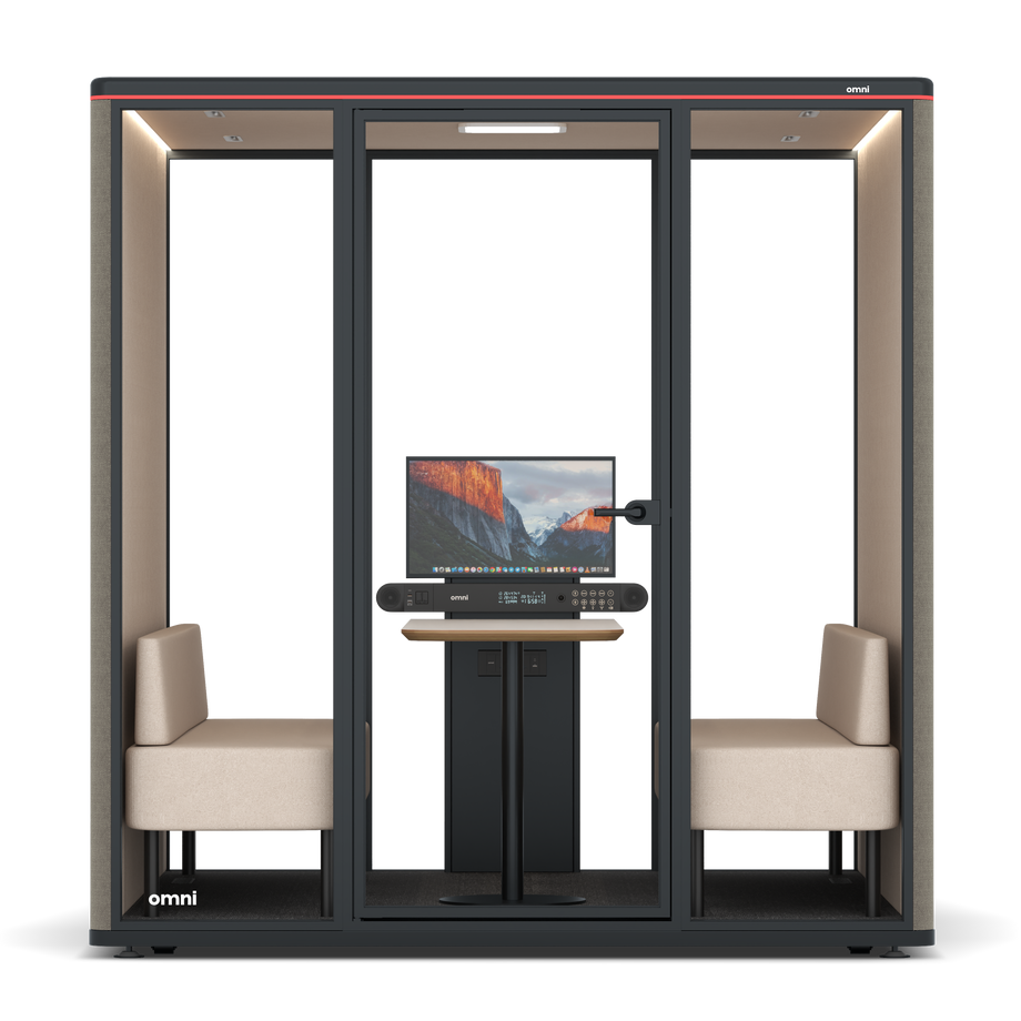 Omni SixSofa (+ Monitor Stand) / Gabriel Medley Ocean Pebble / #a18e7e