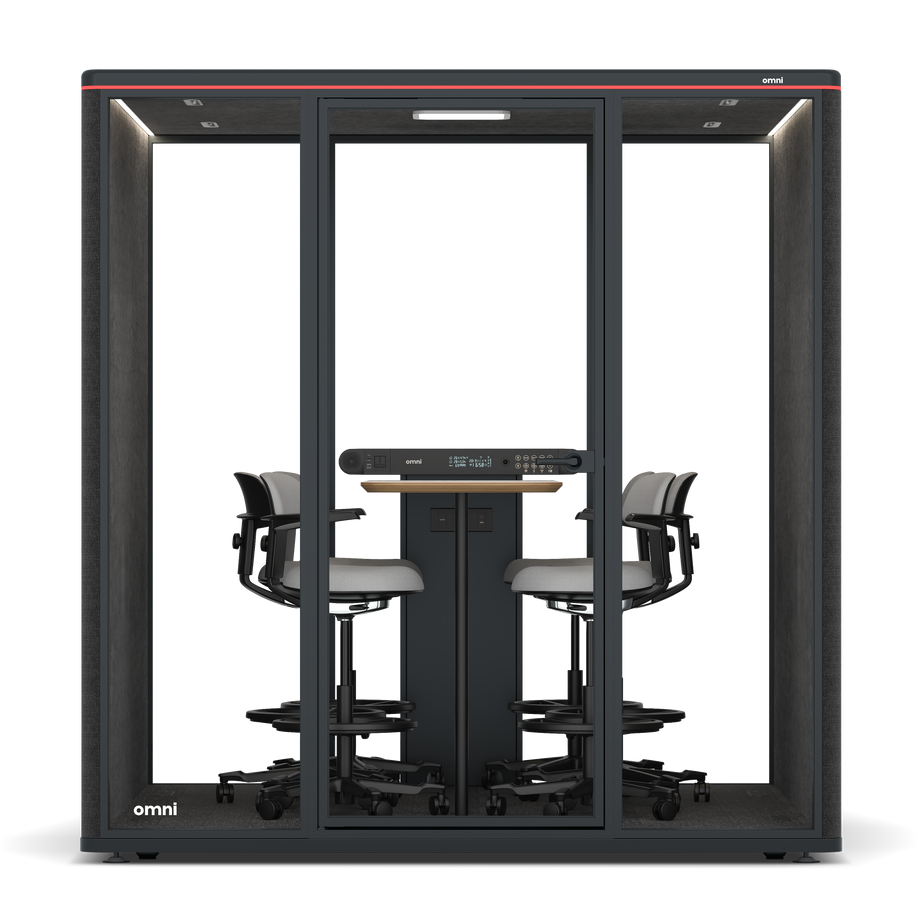 Omni SixCounter Meeting Table / Gabriel Medley Black / #615f5d