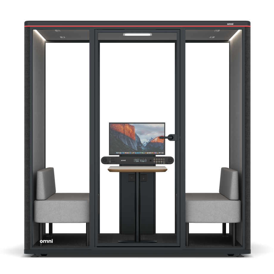 Omni SixSofa (+ Monitor Stand) / Gabriel Medley Black / #6d6c69