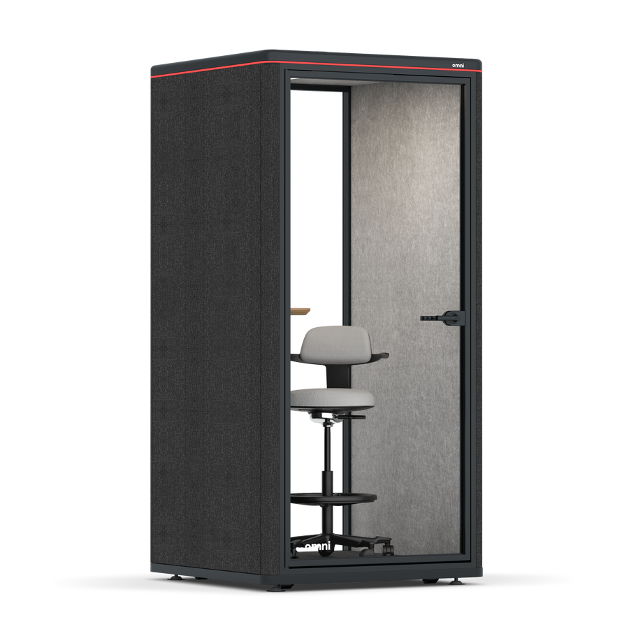 Omni One PlusStatic Device Shelf / Gabriel Medley Black / #a49f98