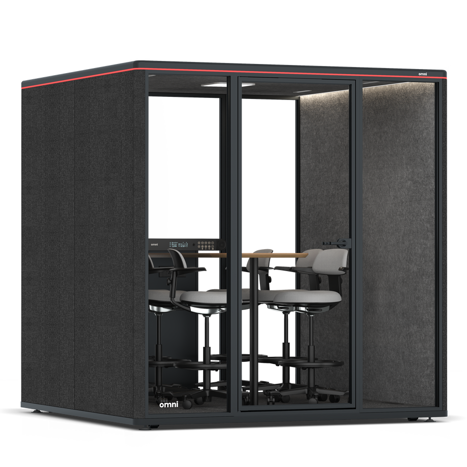 Omni SixCounter Meeting Table / Gabriel Medley Black / #615f5d