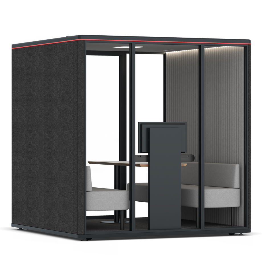 Omni SixSofa (+ Monitor Stand) / Gabriel Medley Black / #6d6c69