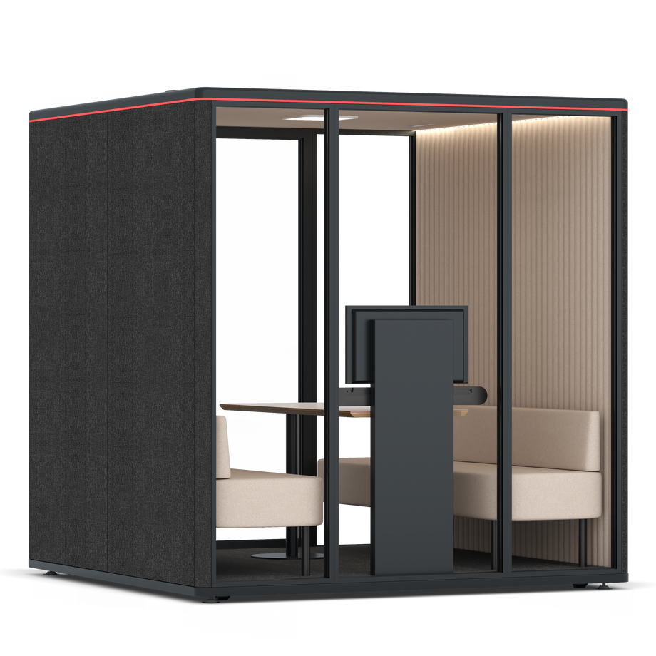 Omni SixSofa (+ Monitor Stand) / Gabriel Medley Black / #a18e7e
