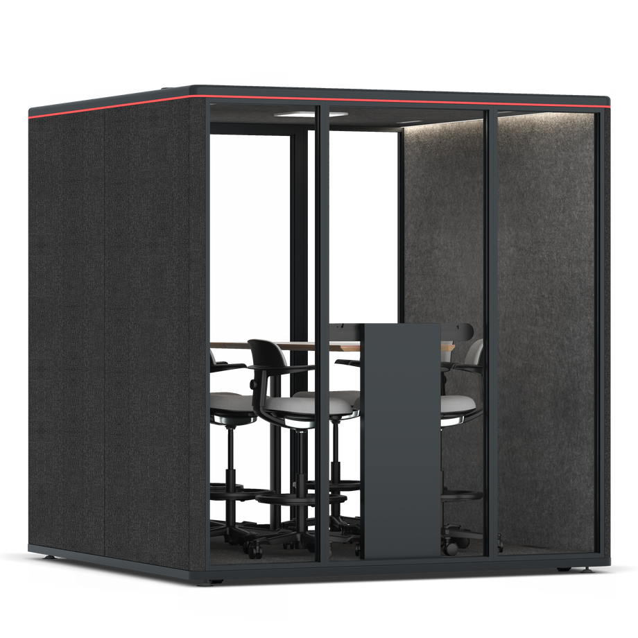 Omni SixCounter Meeting Table / Gabriel Medley Black / #615f5d