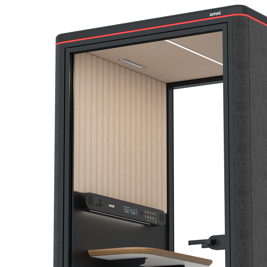 Omni One PlusStatic Device Shelf / Gabriel Medley Black / #a18e7e