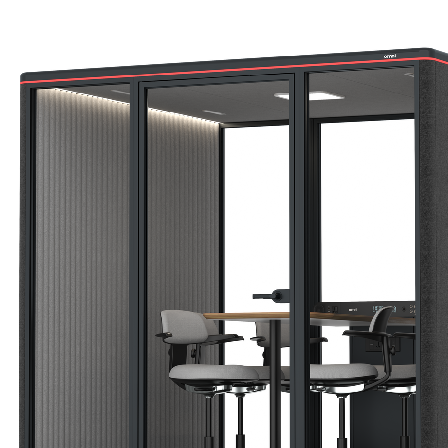 Omni SixCounter Meeting Table / Gabriel Medley Black / #6d6c69