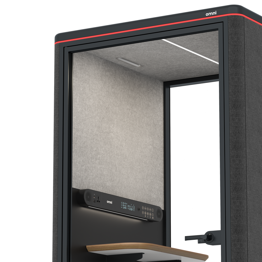 Omni One PlusStatic Device Shelf / Gabriel Medley Black / #a49f98