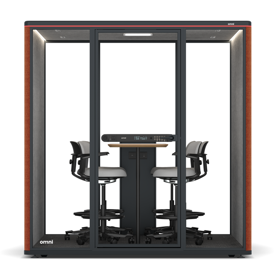 Omni SixCounter Meeting Table / Bloody Orange / #a49f98