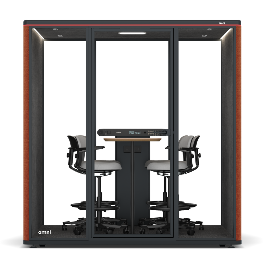 Omni SixCounter Meeting Table / Bloody Orange / #615f5d