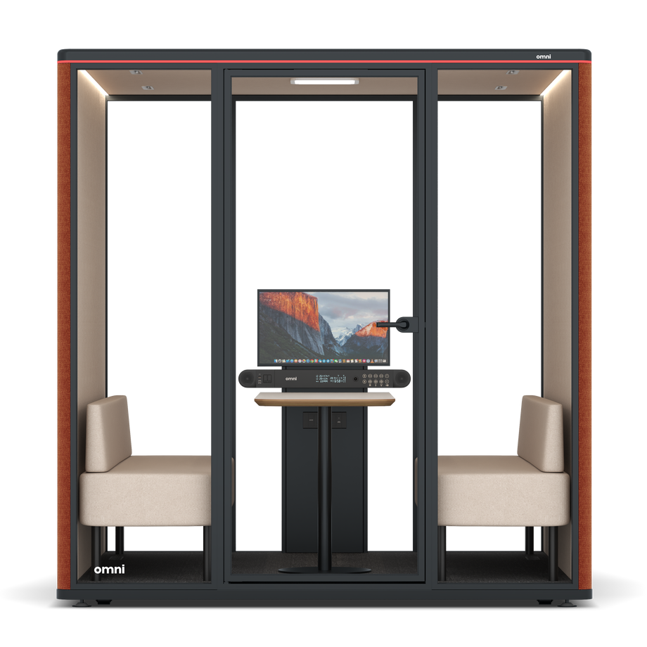 Omni SixSofa (+ Monitor Stand) / Bloody Orange / #a18e7e