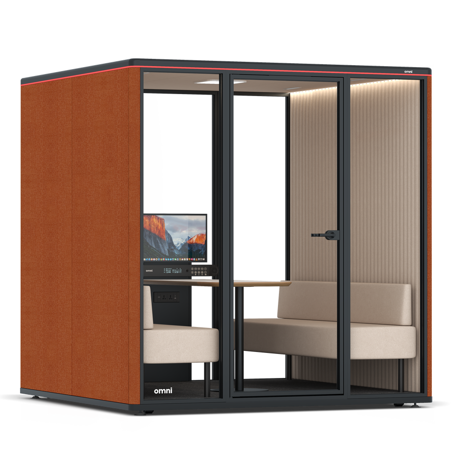 Omni SixSofa (+ Monitor Stand) / Bloody Orange / #a18e7e