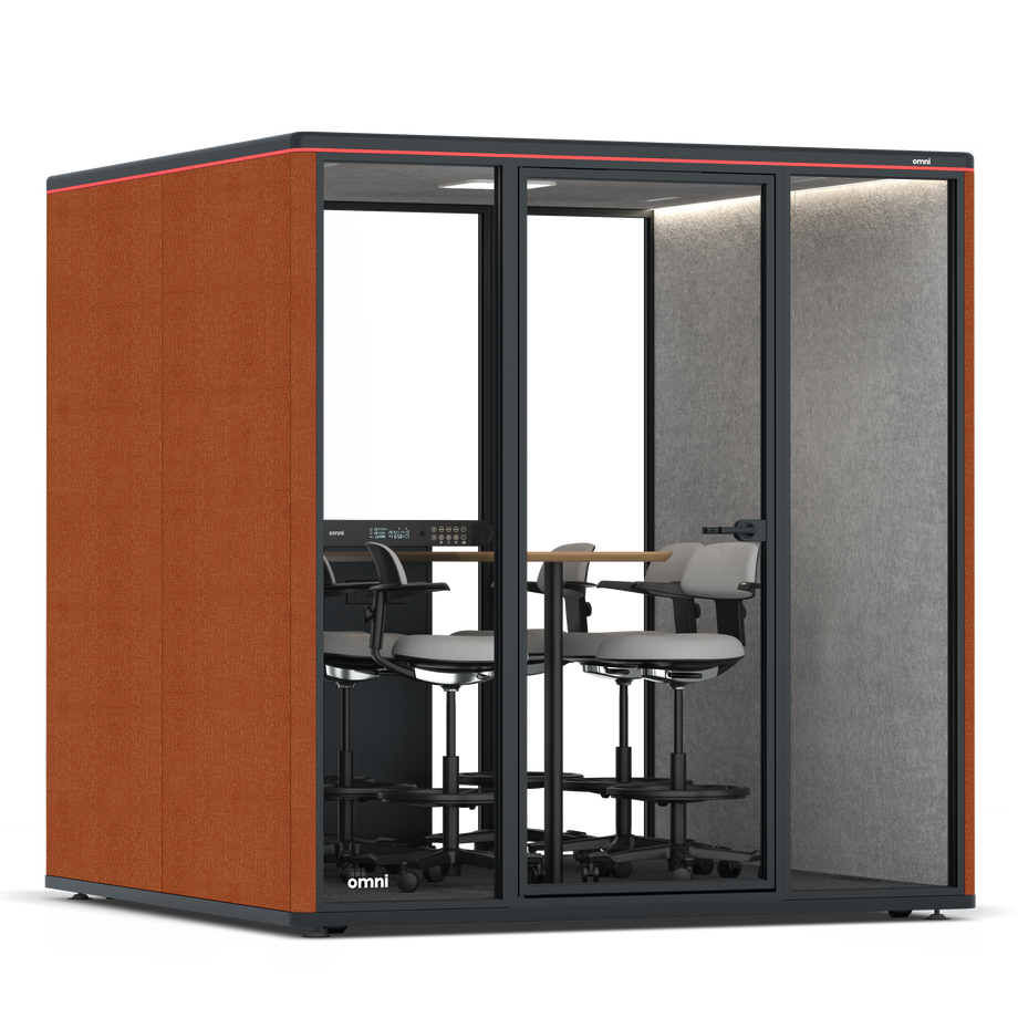 Omni SixCounter Meeting Table / Bloody Orange / #a49f98