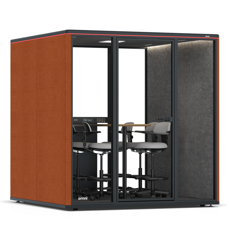 Omni SixCounter Meeting Table / Bloody Orange / #615f5d